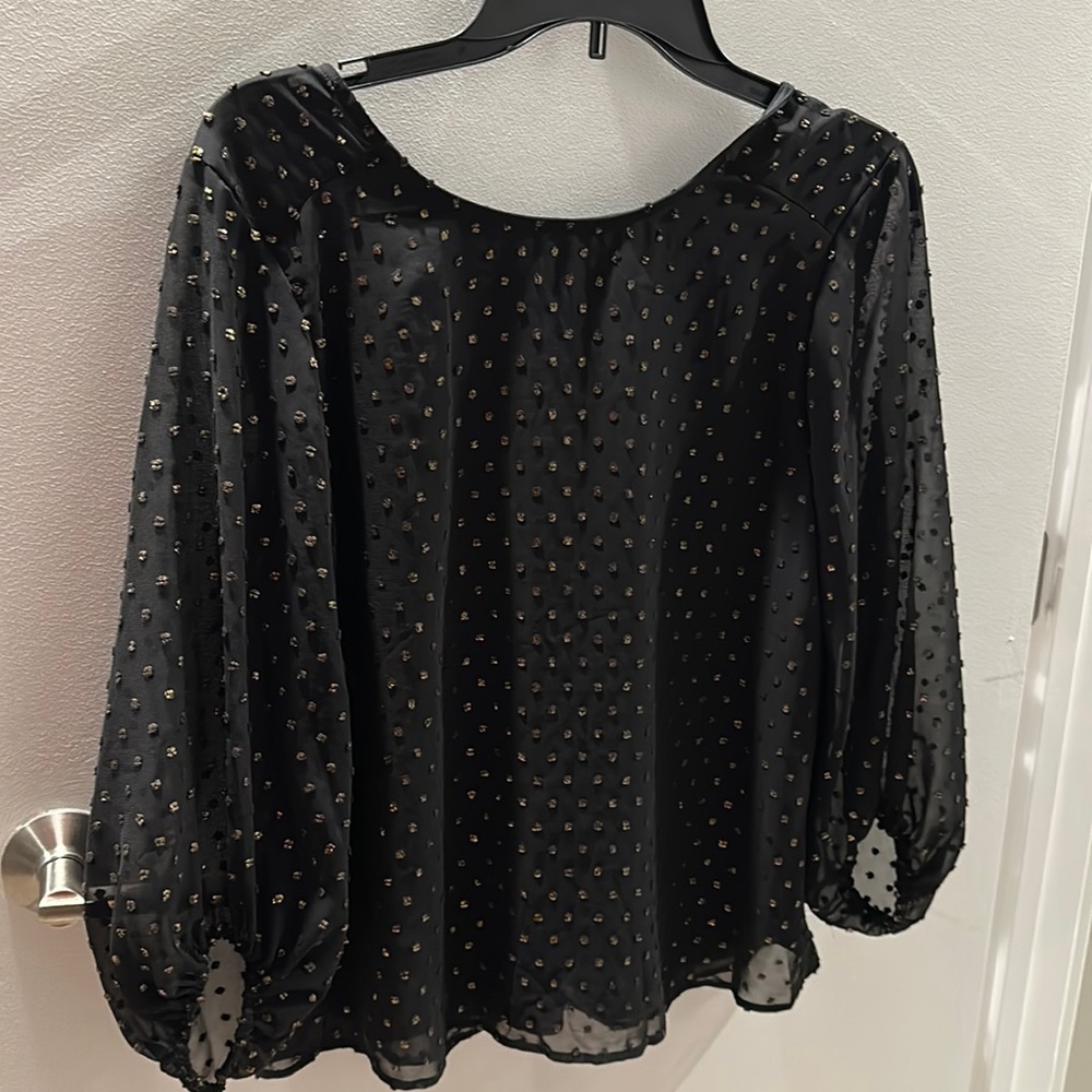 Black and gold blouse